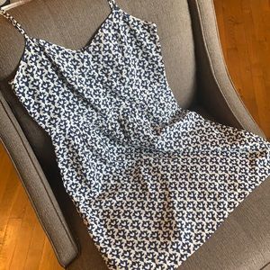 Blue & white print J. Crew dress